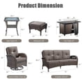 thumbnail image 4 of Bellefurn 8 Pieces Outdoor Patio Furniture Set with Fire Pit Table and Swivel Rocker Chairs,Rattan Outdoor Conversation Set with for Porch Deck Backyard Poolside, 4 of 11