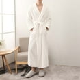 thumbnail image 2 of FhsagQ Pyjamas en Coton pour Hommes Super Ajusté Peignoir Doux Chaud Shaggy Pyjamas Rouges Super Ajustés Vêtements de Nuit en Coton Super Ajusté Blanc m, 2 of 3
