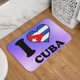 thumbnail image 5 of Alfombra de baño antideslizante supersuave con la bandera cubana I Love Cuba para baño, cocina, dormitorio, hogar, 15,75 x 23,62 pulgadas, 5 of 6