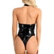 thumbnail image 2 of Traje de cuero lacado sexy de una pieza con tirantes, ropa interior sexy, pijama sexy, 2 of 3