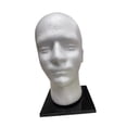 thumbnail image 3 of Cabeza de maniquí, soporte de horquilla, cabeza de maniquí estable, exhibición de joyas de bufanda para bolsillos, joyas, salón, hogar, ropa de cabeza masculino, 3 of 8