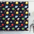 thumbnail image 1 of Ambesonne Space Shower Curtain, Cosmos with Sun Planets, 69"Wx75"L, Multicolor, 1 of 2