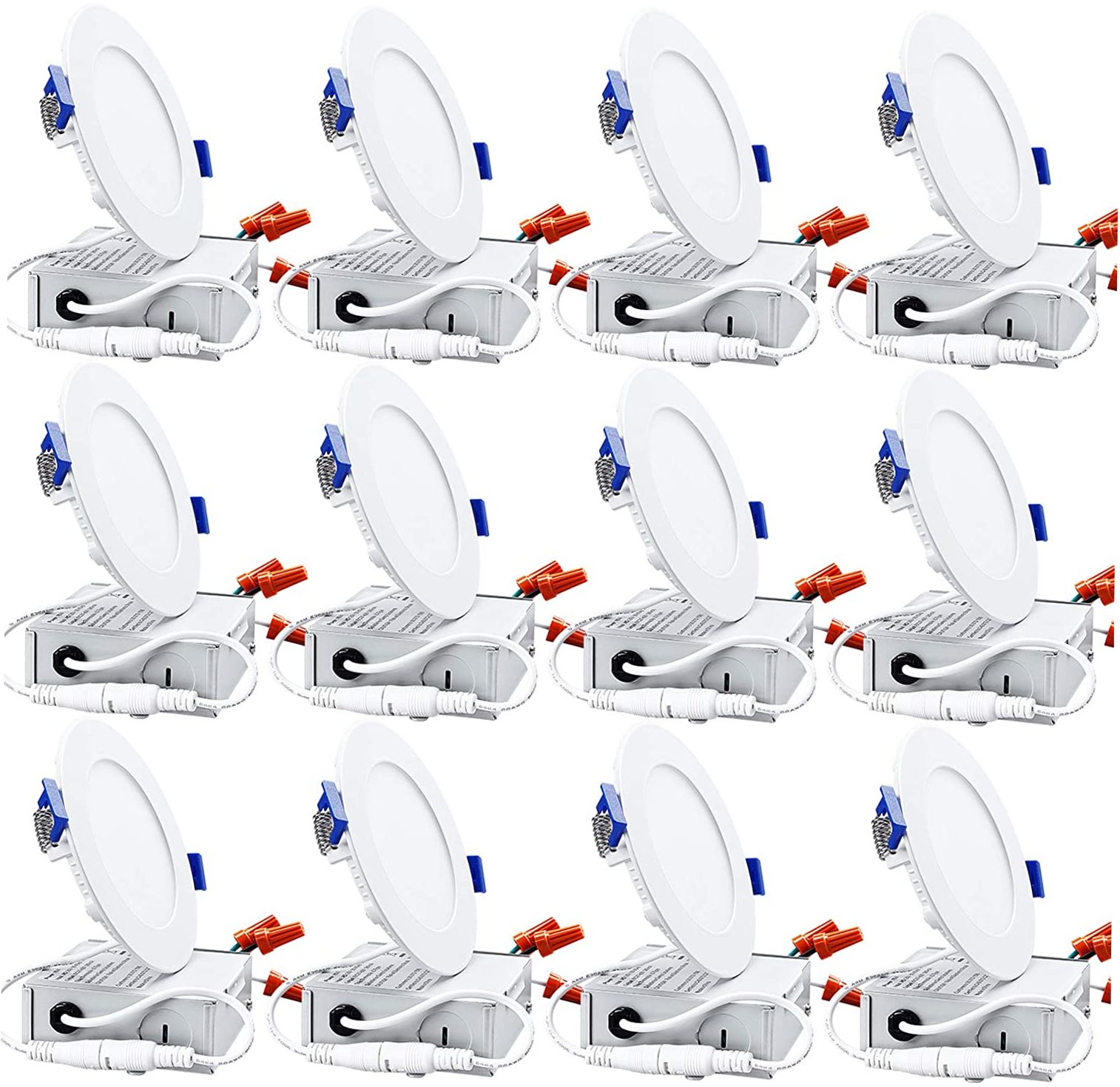 Housing & Trim Kits Basic Series 12Pack 10W 4 Inch Led Recessed, 4