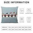 thumbnail image 5 of Chilfamy Penguins Christmas Funny Pillow Cushion Covers High-Quality Winter Pillow Covers 1PC 20x20in, 5 of 5