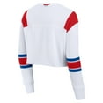 thumbnail image 3 of Women's Fanatics  White Philadelphia Phillies Stretch Cropped Fashion Long Sleeve T-Shirt, 3 of 3