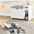 thumbnail image 6 of Roromall Wood Cat Litter Box Enclosure with Top Opening for Small Cats, Privacy Cabinet Furniture Hidden House, Easy Cleaning, 6 of 6
