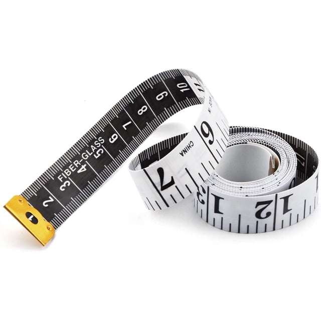Cinta métrica a medida de doble cara, 1,5 m, 60 pulgadas, medida de tela a medida, cinta métrica blanca, 1 pieza Vhermosa BST3108630