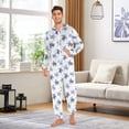 thumbnail image 3 of Adult Christmas Onesie Sea Turtle Blue Sea Animal Zipper One-Piece Pajamas Unisex with Pockets, 3 of 6