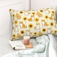 thumbnail image 6 of Disketp Pillow Covers Shiba Inu Dog And Sunflower Pattern Throw Pillow Case Cushion Covers,Cushion For Bedroom,Couch,Home-14"X20", 6 of 9