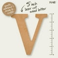 thumbnail image 4 of Plaid Unfinished Wood 5" Letter, V, 4 of 7