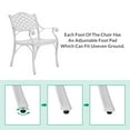 thumbnail image 7 of VIVIJASON 2-Piece Patio Cast Aluminum Dining Chairs, All Weather Outdoor Bistro Dining Chair Set for Balcony, Lawn, Garden, Backyard, Lattice Design White, 7 of 7