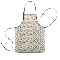 White Christmas Star and Gift Pattern Kids Aprons for Girls and Boys,Adjustable Neck Strap Toddler Aprons for Kids Cooking Baking