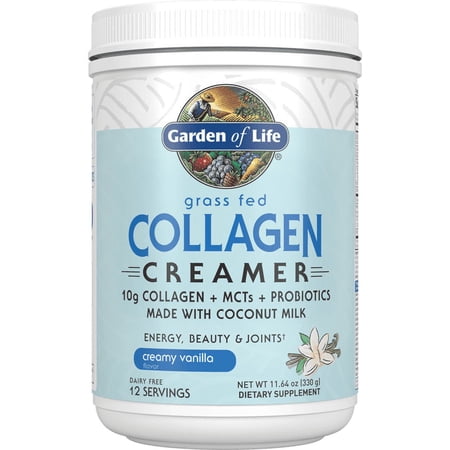 Garden of Life Grass Fed Collagen Creamer - Creamy Vanilla 11.64 oz Pwdr