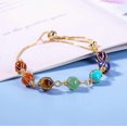 thumbnail image 2 of Pulsera de 7 chakras con cuentas de cristal curativas, tobilleras ajustables chapadas en oro de 14 quilates para mujeres, niñas, novias, regalos de cumpleaños para mamás., 2 of 5