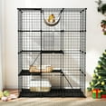 thumbnail image 2 of WLTER Cat Cages Indoor, 56" Large 4-Tier Cat Enclosure with Skylight, Hammock, 3 Ladders, Detachable Metal Wire Kennel with 4 Lockable Doors, DIY Cat Crate & Pet Playpen Catio for 1-4 Cats, 2 of 9