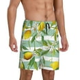 thumbnail image 2 of Kdxio Lemon Print Mens Sleep Shorts Bottoms Soft Comfy Pajama Wear Pants with Drawstring Pockets, 2 of 7