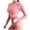 Pink, variant on Women Workout Crop Top Seamless Shirt Athletic Yoga Short Sleeve Fitness Tight Tee Gym Cropped Tank Tops Womens Turtleneck Long Sleeve Tops S