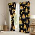 thumbnail image 3 of Manfei Cute Capybara Black Out Curtains,Cartoon Ocean Animal Curtains Pack of 2 (42x63 Each),Brown Black Bedroom Curtains For Girls Boys,Microfiber Bedroom Decor, 3 of 6