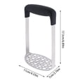 thumbnail image 2 of Heavy Duty Stainless Steel Potato Masher Wooden Cooking Utensils Set Cooking Utensils Holder for Countertop Cooking Utensils Set with Holder Cooking Utensils Set Stainless Steel Pots Cooker Set, 2 of 3