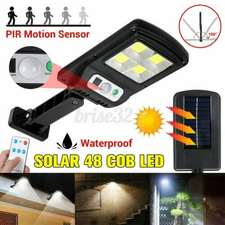 

EIMELI Solar Street Light RuoKid 300W 1000lm IP65 2200mAH High Bright Solar Light with PIR Motion Sensor Remote Control Mounting Pole for Street & Area Lighting