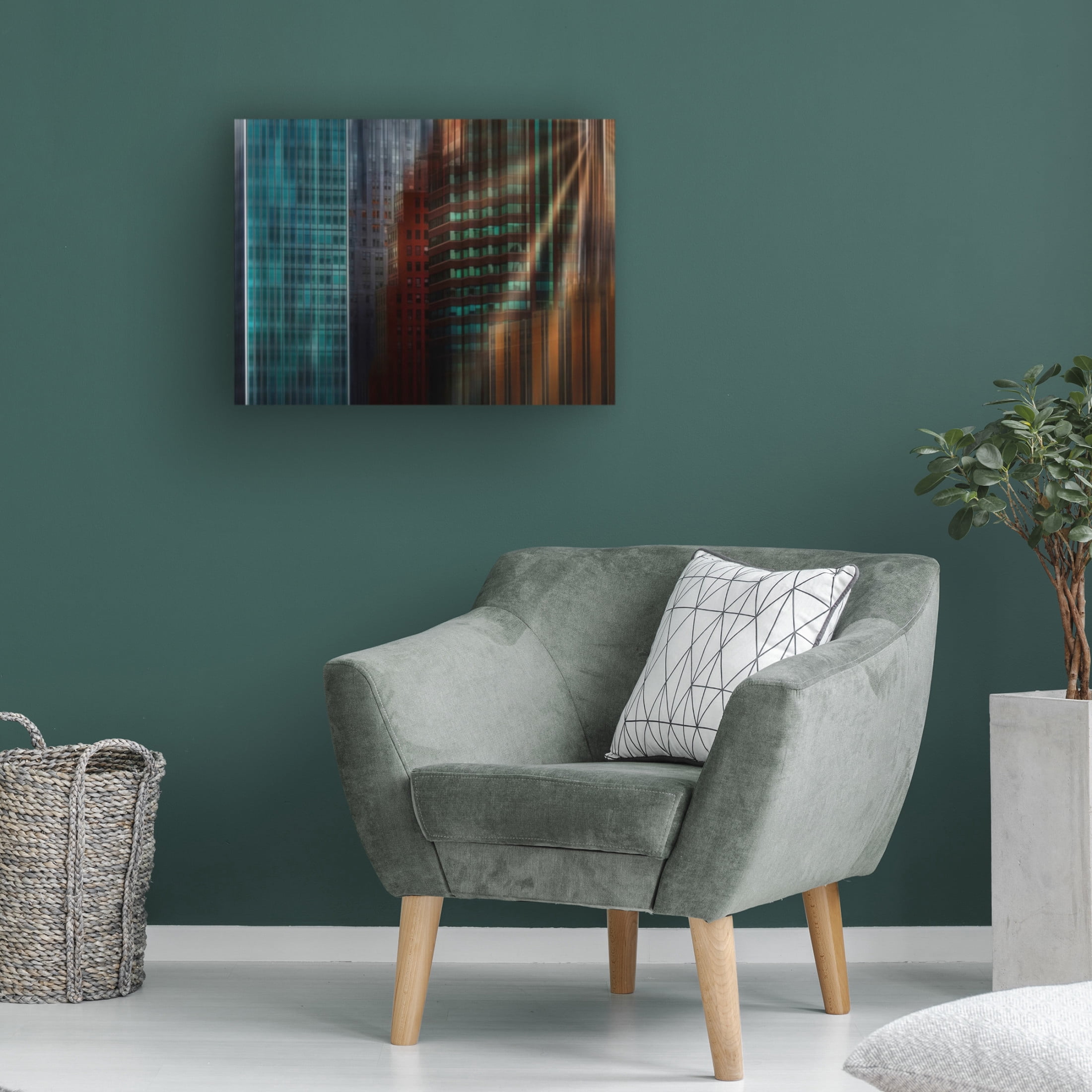 Canvas Wall Art - Roxana Labagnara 'Manhattan Way' Wall Art for Living Room, Bedroom, or Office Décor by Trademark Fine Art - 47 x 35 Inches