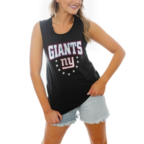 Women's Gameday Couture Black New York Giants Baby You're A Star Racerback Scoop Neck Tapered Tank Top