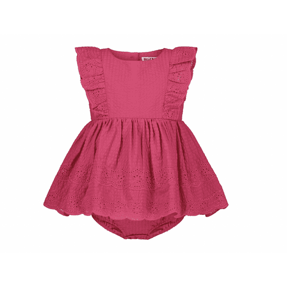 Blueberi Boulevard Baby Girls Lace Trim Fit-and-Flare Sundress - Fuchsia