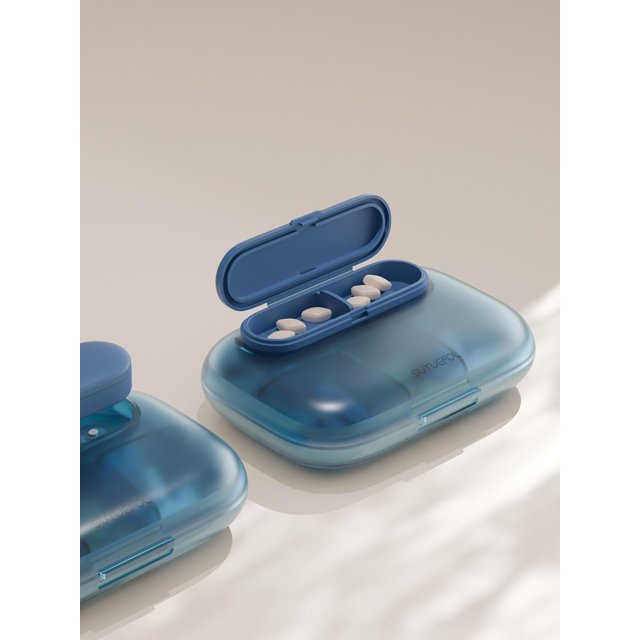 Portable Small Medicine Box, Three Meals a Day, Mini Portable Seal, Moisture-Proof Medicine, Drug Box