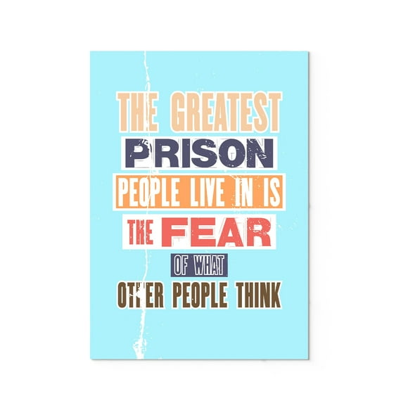 Ezposterprints Motivational Inspirational Posters for Home Office School Classroom Kidsroom - Motivational Quotes Poster Printing - Wall Art Print - Quote: The Greatest Prison - 16X24 inches
