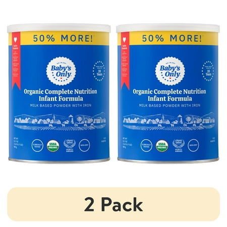 (2 pack) Baby’s Only® Organic Complete Nutrition Infant Formula - 31 oz can