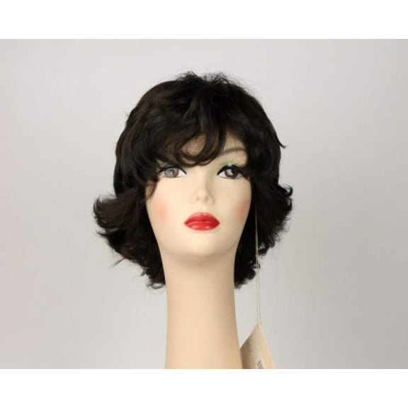 European Human Hair Freeda Wig Linda Deep Dark Brown Size M