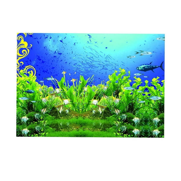 Siruishop Aquarium Background Sticker,3d Landscape Double-Sided Adhesive Fish Tank Decorative Picture Underwater Backdrop Xxl Other Xxl