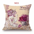 thumbnail image 1 of Marbhall 1Pc Nordic Flowers Throw Pillow Cover 45*45 cm Cotton Linen Couch Pillow Case for Sofa, Bed and Car Style 2, 1 of 3