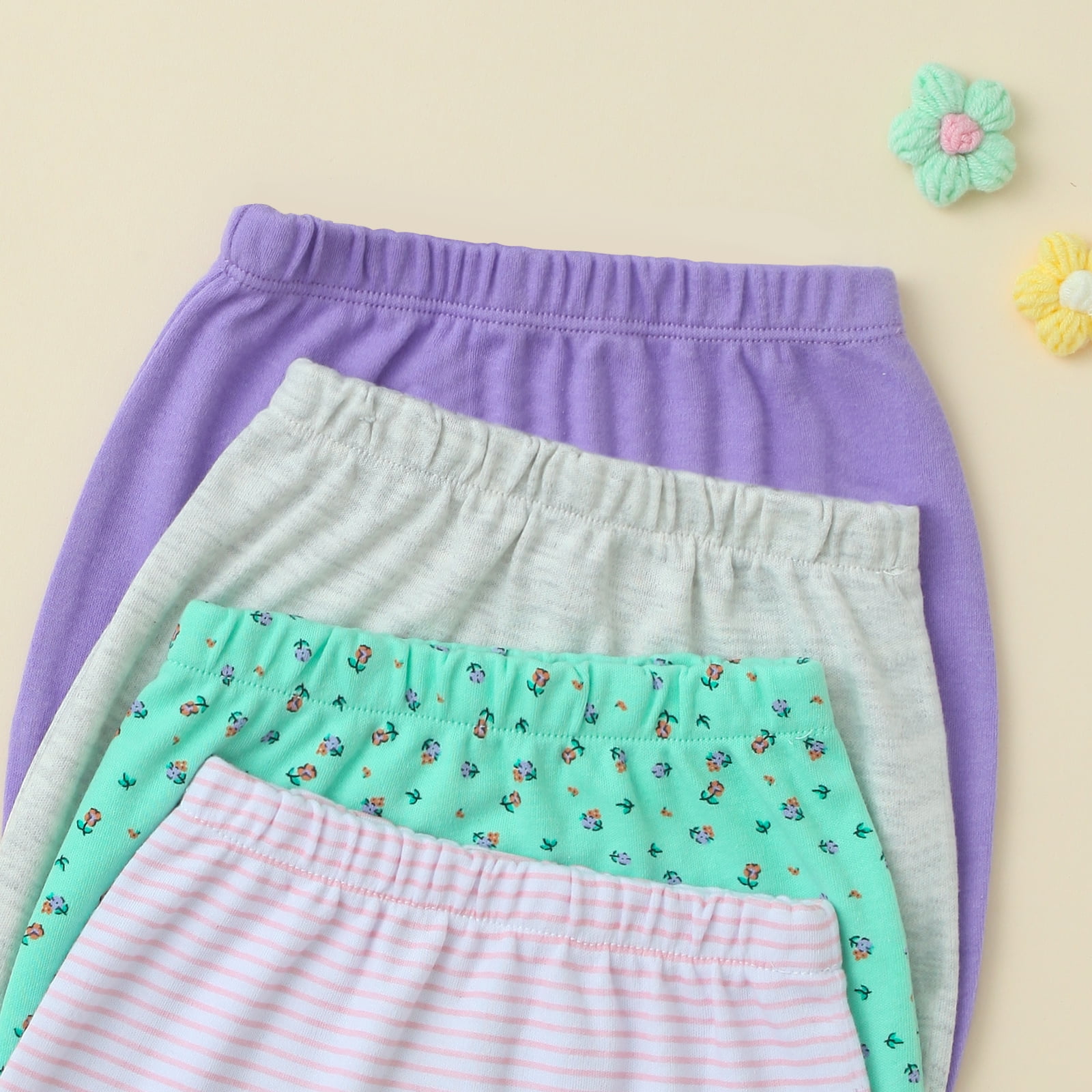 Soft and Comfy 100% Pure polyester Baby Pants for Baby Boys and Girls with Ample Diaper Room 0-12 Months