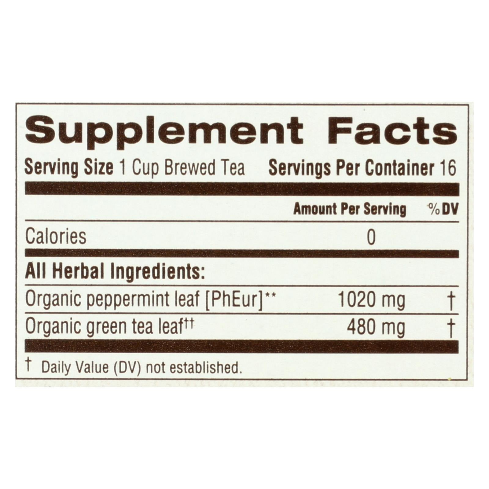 (6 Pack)Traditional Medicinals Bagged Tea, Green Tea Peppermint, 16 ct.
