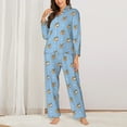 thumbnail image 3 of Wukai Cute Cartoon Corgi Print Women's Pajama Set - Soft Long Sleeve Sleepwear for Comfort and Style-X-Large, 3 of 9