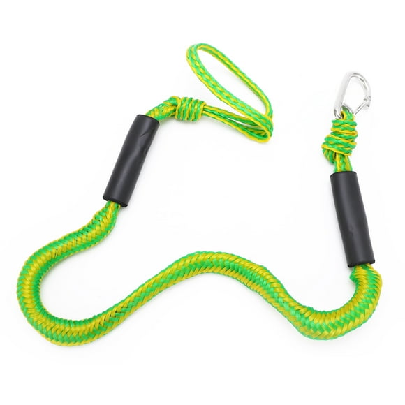 Fyydes Dock Accessories,Boat Dock Lines,Dock Line Elastic Stretchable Shock‑Absorbing Green Boat Rope With D‑Shape Buckle For Dock Boat Kayak Mooring