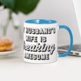 thumbnail image 4 of CafePress - My Husband's Wife Is Freaking Aw - 11 oz Ceramic Mug - Novelty Coffee Tea Cup, 4 of 6