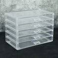 thumbnail image 4 of Cosmetic Makeup Organizer 5 Drawer Acrylic Storage Solution for Cosmetics Jewelry Beauty Supplies Organizers for College Dorm Girl's Room Clear Design, 4 of 4