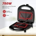 thumbnail image 5 of Lumme Sandwich Maker, Sandwich Toaster, Panini Press, Quesadilla Maker, Grilled Cheese, French Toast Press, Pizza Pockets Press, Indicator light, Omelet, (Black), 5 of 6