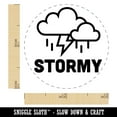 thumbnail image 2 of Stormy Storm Weather Day Planner Self-Inking Rubber Stamp Ink Stamper - UV Ink - Mini 1/2 Inch, 2 of 7