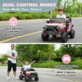 thumbnail image 2 of Farmdex 24V Ride on Toys, Battery Powered Ride on Cars with Remote Control, Electric Ride on Truck Car for Kids, 400W Power Cars Wheels w/ Bluetooth, Music, Seat Belts, Spring Suspension, Pink, 2 of 11