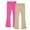 Pink3, variant on GigrtiJin 3-16 Years Multipack Cotton Flared Pants for Girls Teens Solid Color Elastic Waisted Straight Leg Slim Pants 2 Pack