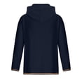 thumbnail image 5 of lkfuzj Pullover Hoodie Pocket Solid Color Half Cut Half Zip Man Long Sleeve Hoodless Casual Outwear Jackets Soft Clothing T-Shirts For Men Navy, 5 of 6