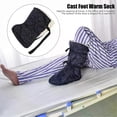 thumbnail image 3 of Cast Foot Warmer Cast Sock Lace Up Design Comfortable Thickened Keep Warm Foot Cast Toe Cover Sock For Leg Ankle Foot, 3 of 5