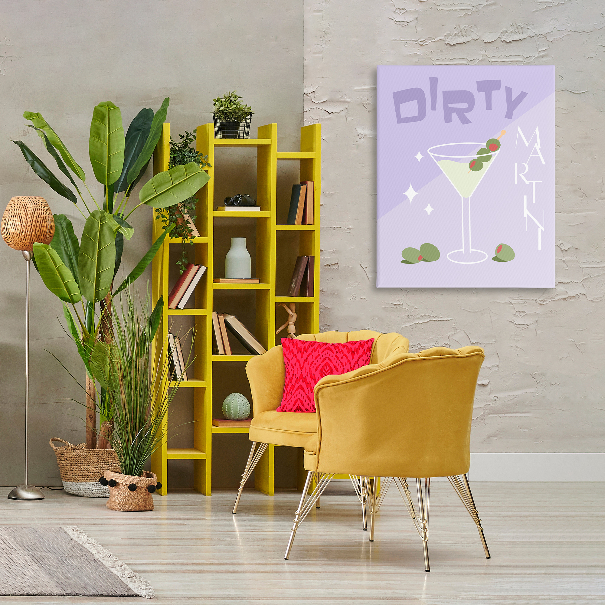 Stupell Industries Dirty Martini Typography Food & Beverage Painting Wrapped Canvas Art Print Wall Art, 30 x 40