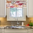 thumbnail image 3 of Colorful Flowers Curtain Valance for Kitchen Windows/Bathroom/Living Room/Bedroom Blackout, Rod Pocket Valance Small Window Treatment, 54" W x 18" L Home Decor, 3 of 6