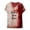 Watermelon red, variant on JIANLAI Womens Tops Short Sleeve Shirts V‑Neck Short Sleeve T‑Shirt Blood Drip Tie‑Dye Graphic Loose Fit Fall Casual Plus Size Blouse For Holiday Party Daily Outfit
