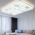 thumbnail image 2 of Teal Coastal Fluorescent Light Covers, Nautical Summer Beach Coral Sea Turtle Magnetic Light Covers for Ceiling Lights, Fluorescent Ceiling Shade Filters for Classroom Bedroom Office 4x2Ft x 4PCS, 2 of 8