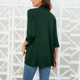 thumbnail image 3 of Plus Size Cardigan for Women, Yigetop Womens Casual Lightweight Cardigans with Pockets 3/4 Sleeve Open Front Dusters Cardigan Sweaters for Women Green 2XL, 3 of 5
